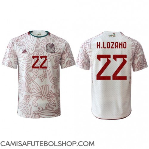Camisa de time de futebol México Hirving Lozano #22 Replicas 2º Equipamento Mundo 2022 Manga Curta